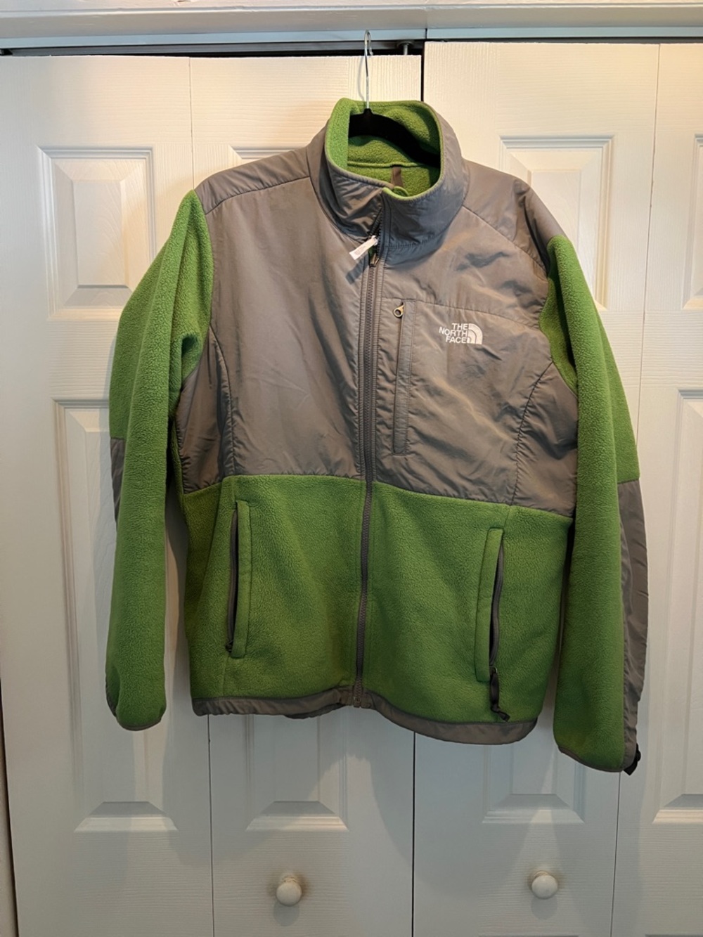 The North Face Green and Gray Insulated Fleece Jacket